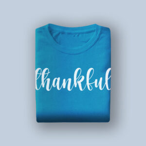 Typography Teal Printed Tshirt